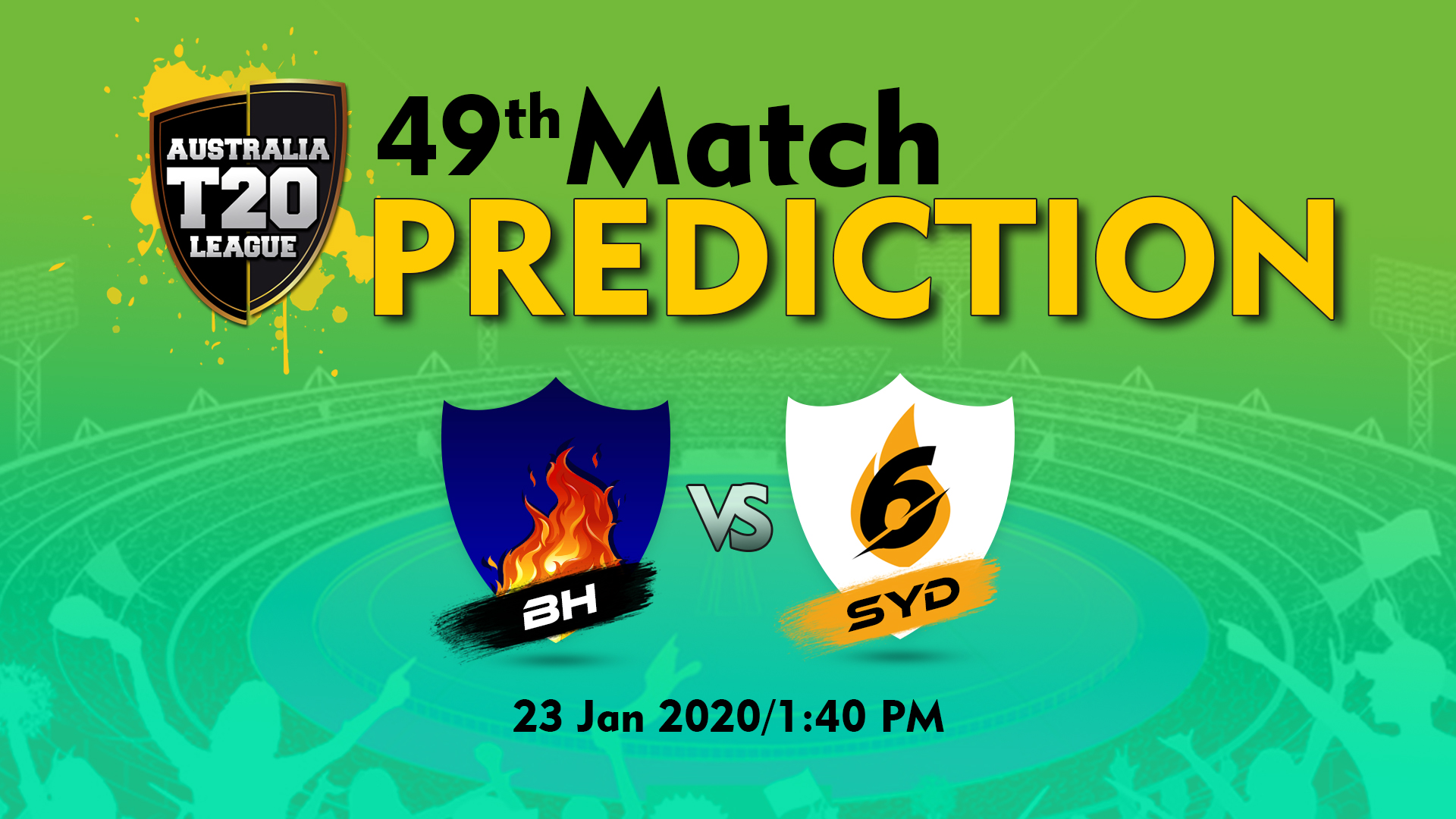 Australia T20 League Match Prediction Brisbane Heat vs Sydney Sixers