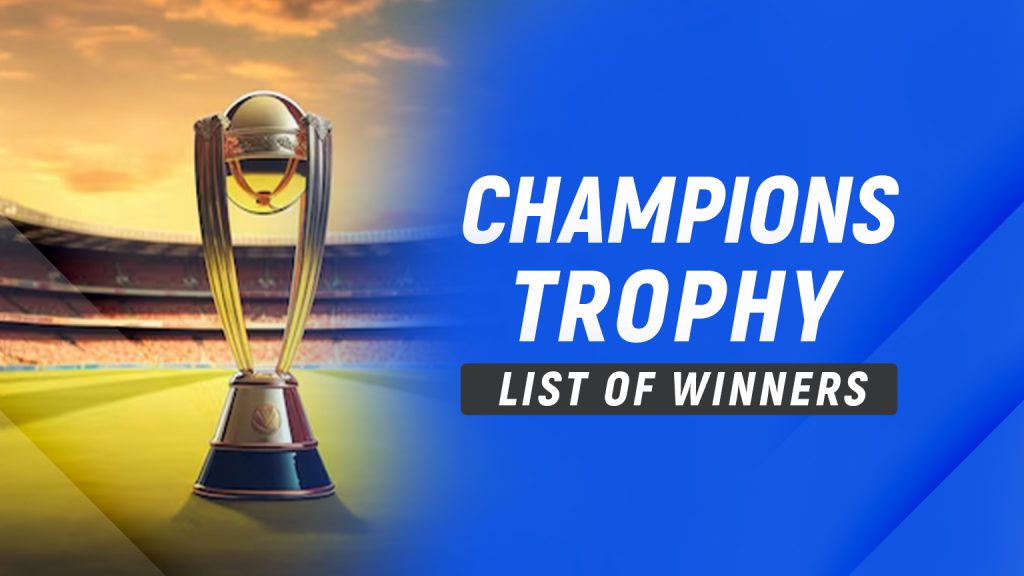 Champions Trophy: List of Winners between 1998 to 2017 - MyTeam11