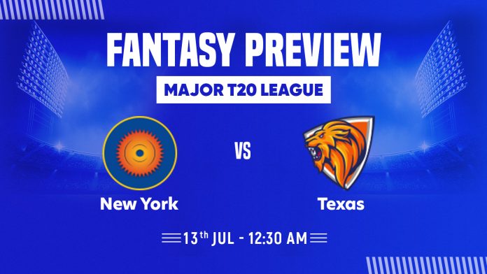 Major T20 League 2024 New-York-vs-Texas-Fantasy-Preview