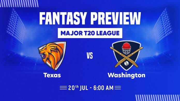 Major T20 League Texas vs Washington Fantasy Preview