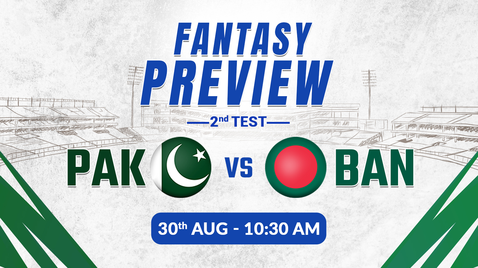 Pakistan vs Bangladesh 2nd Test Fantasy teams, Probable playing XI